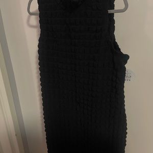 Elegant Black Textured Dress
